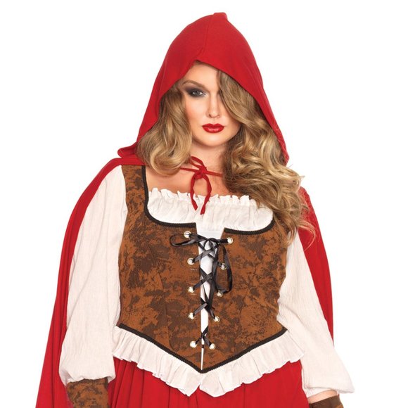 Leg Avenue Woodland Red Riding Hood Plus Size Sexy Halloween Cosplay Costume 1X